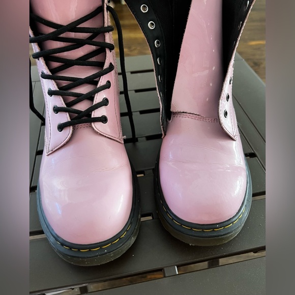 DrMartens leather lace up ankle boots EUC Dr. Martens 1460 J Kids Black Softy T Leather Lace Up Boots  main image 2